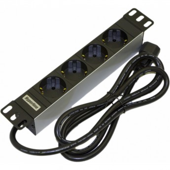 Блок розеток для 10" шкафов HYPERLINE SHT10L-4SH-IEC Блок розеток для 10" шкафов HYPERLINE SHT10L-4SH-IEC