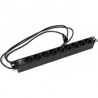Блок розеток для 19" шкафов HYPERLINE SHE19-9SH-2.5IEC Блок розеток для 19" шкафов HYPERLINE SHE19-9SH-2.5IEC