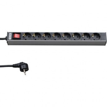 Блок розеток для 19" шкафов HYPERLINE SHT19-8SH-S-2.5EU
