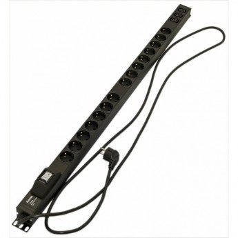 Блок розеток, вертикальный HYPERLINE SHE-15SH-3IEC-B-2.5EU