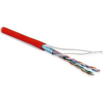 Кабель HYPERLINE FUTP4-C5E-P26-IN-LSZH-RD-100 (100 м) витая пара, экранированная F/UTP