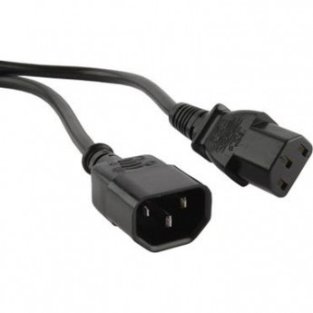 Кабель питания монитор-компьютер HYPERLINE PWC-IEC13-IEC14-1.0-BK