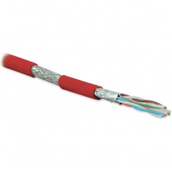 Кабель витая пара, экранированная (S/FTP) HYPERLINE SFTP4-C6A-S23-IN-LSZH-RD-500