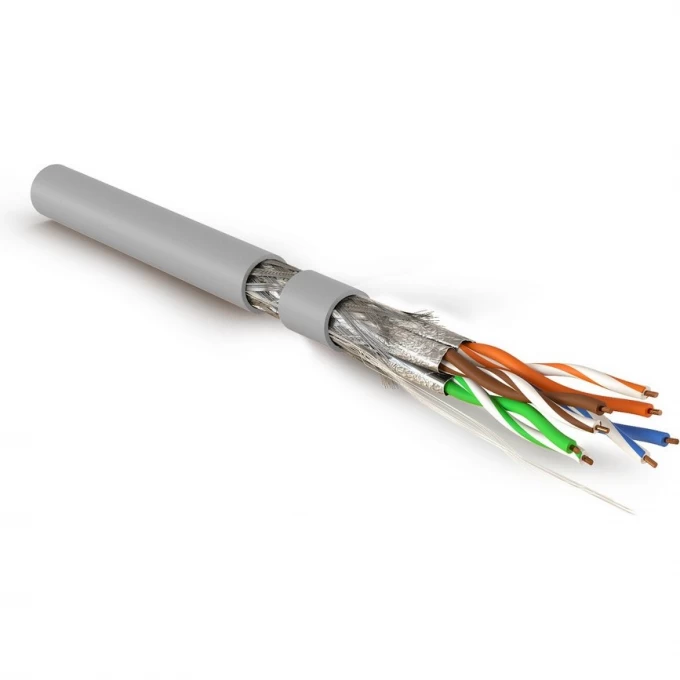 Кабель витая пара, экранированная S/FTP HYPERLINE SFTP4-C7-S23-IN-LSZH-GY-500 435484 Кабель витая пара, экранированная S/FTP HYPERLINE SFTP4-C7-S23-IN-LSZH-GY-500 435484