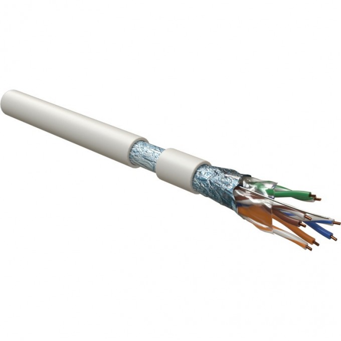 Кабель витая пара F/UTP HYPERLINE FUTP4-C5E-S24-IN-LSZH-WH-305 444614