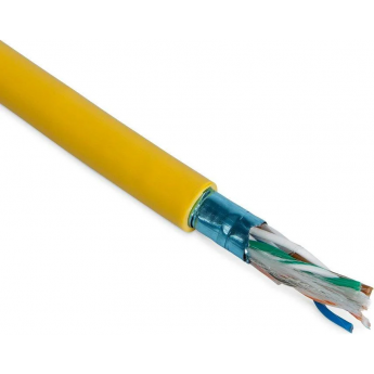 Кабель витая пара HYPERLINE FUTP4-C5E-S24-IN-LSLTX-YL-305 (305 м)