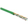 Кабель витая пара HYPERLINE UUTP4-C5E-P24-IN-LSZH-GN-100 неэкранированная U/UTP категория 5e 4 пары 24 AWG, многожильный , LSZH, нг(А)-HF, -20°C– +75°C, зеленый 100 м 243613