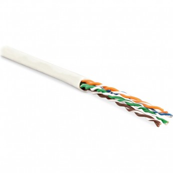 Кабель витая пара HYPERLINE UUTP4-C5E-P24-IN-LSZH-WH-100 белый 100 м