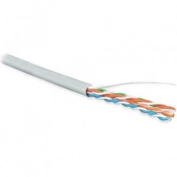 Кабель витая пара, неэкран. U/UTP HYPERLINE UUTP4-C5E-S24-IN-LSZH-GY-100