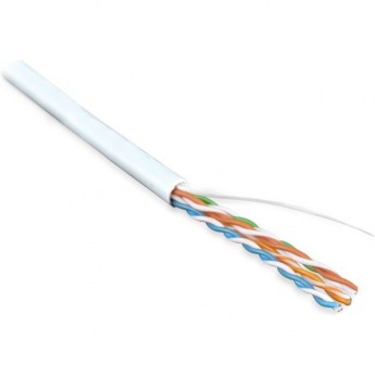 Кабель витая пара, неэкранированная U/UTP HYPERLINE UUTP4-C5E-S24-IN-PVC-WH-305