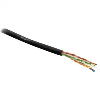 Кабель витая пара, неэкранированная U/UTP HYPERLINE UUTP4-C6-S23-IN-PVC-BK-305