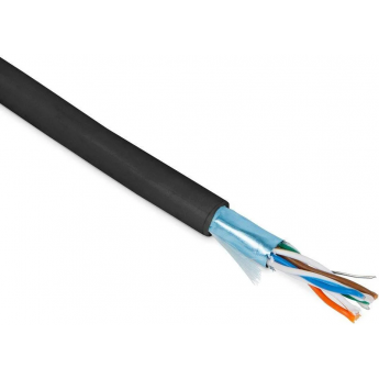 Кабель витая пара, неэкранированный HYPERLINE UUTP4R-C6-S23-OUT-LSZH-BK-305 (305 м)