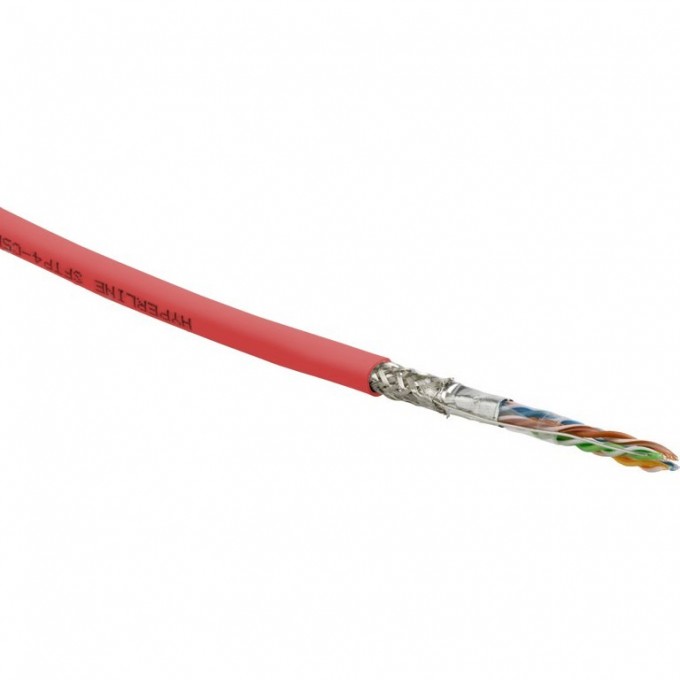 Кабель витая пара SF/UTP HYPERLINE SFUTP4-C5E-S24-IN-PVC-RD-305 444636