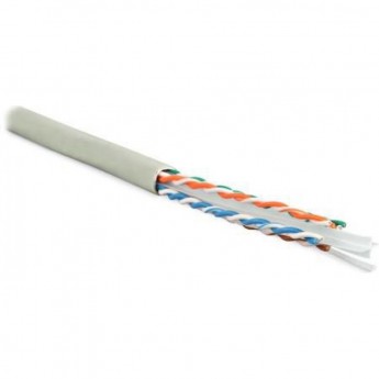 Кабель витая пара U/UTP HYPERLINE UUTP4-C6-S23-IN-LSZH-GY-100
