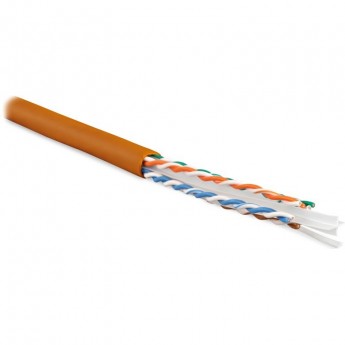 Кабель витая пара U/UTP HYPERLINE UUTP4-C6-S23-IN-LSZH-OR-100