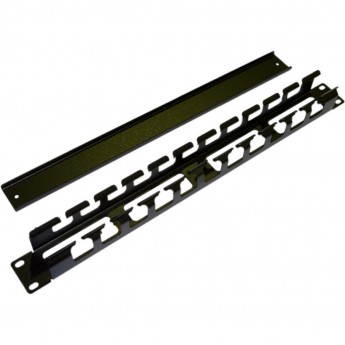 Кабельный организатор металлический с крышкой HYPERLINE CM-1U-ML-COV