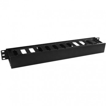 Кабельный организатор пластиковый с крышкой HYPERLINE CM-1U-D75-PL-COV