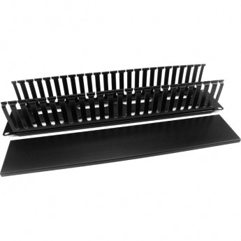 Кабельный организатор пластиковый с крышкой HYPERLINE CM-2U-PL-COV