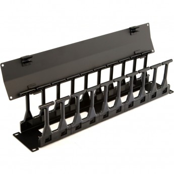 Кабельный организатор с крышкой HYPERLINE CMF-2U-FPL106-MCOV-RAL9005
