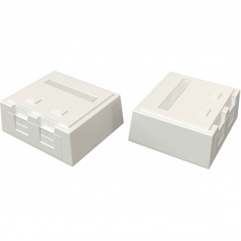 Корпус настенной розетки HYPERLINE SBB4-2-WH