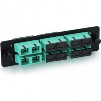 Панель для FO-19BX с 12 LC адаптерами HYPERLINE FO-FPM-W120H32-12LC-AQ