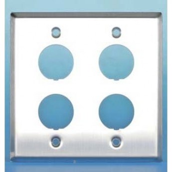 Панель лицевая для 4-х промышленных модулей HYPERLINE FP-IE-U-4-SL