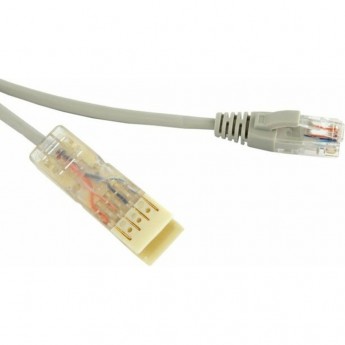 Патч-корд HYPERLINE PC-110-RJ45-2P-CX-1M-LSZH-GY серый