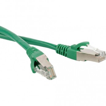Патч-корд HYPERLINE PC-LPM-STP-RJ45-RJ45-C5e-2M-LSZH-GN зеленый