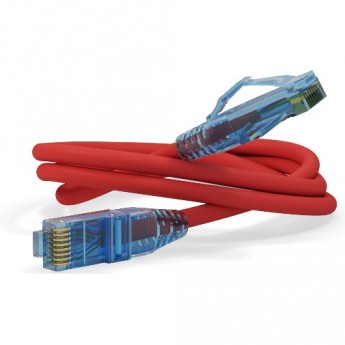 Патч-корд HYPERLINE PC-LPM-UTP-RJ45-RJ45-C6-1M-LSZH-RD красный