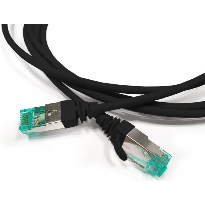 Патч-корд S/FTP HYPERLINE PC-LPT-SFTP-RJ45-RJ45-C6a-1.5M-LSZH-BK 445822