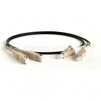 Патч-корд волоконно-оптический (шнур) HYPERLINE FC-D2-50-SC/PR-SC/PR-H-3M-LSZH-BK черный