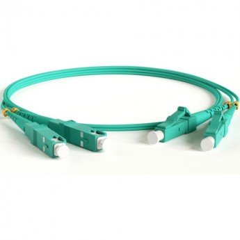 Патч-корд волоконно-оптический (шнур) HYPERLINE FC-D2-503-LC/PR-SC/PR-H-1M-LSZH-AQ