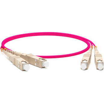 Патч-корд волоконно-оптический (шнур) HYPERLINE FC-D2-504-SC/PR-SC/PR-H-2M-LSZH-MG MM 50/125(OM4), 2 м