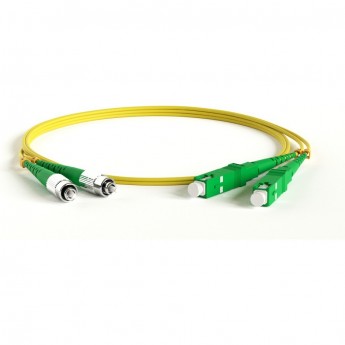 Патч-корд волоконно-оптический (шнур) HYPERLINE FC-D2-9-FC/AR-SC/AR-H-1M-LSZH-YL