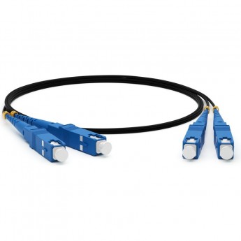 Патч-корд волоконно-оптический (шнур) HYPERLINE FC-D2-9-SC/UR-SC/UR-H-1M-LSZH-BK