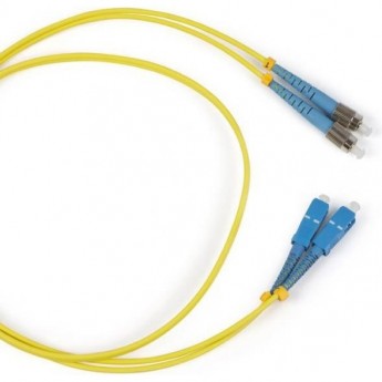 Патч-корд волоконно-оптический (шнур) HYPERLINE FC-S2-9-FC/UR-SC/AR-H-1M-LSZH-YL