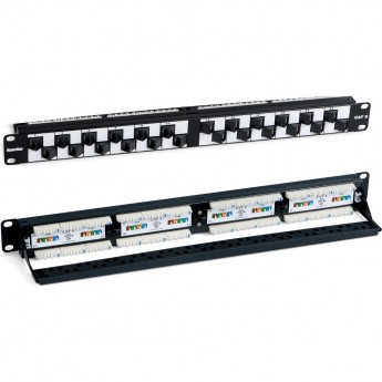 Патч-панель 19" HYPERLINE PP2A-19-24S-8P8C-C6-110