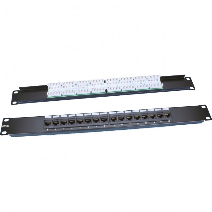 Патч-панель 19" HYPERLINE PP3-19-16-8P8C-C5E-110D 246054