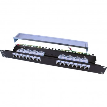 Патч-панель 19" HYPERLINE PP3-19-16-8P8C-C5E-SH-110D