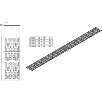 Перфорированный вертикальный кабельный организатор-лоток HYPERLINE CDV-150x9-27U-RAL9005
