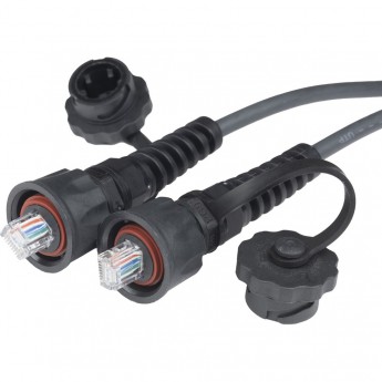 Промышленный патч-корд HYPERLINE PC-IE-LPM-UTP-RJ45-RJ45-C5e-5M-BK