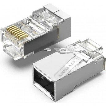 Разъем легкой оконцовки RJ-45 (8P8C) под витую пару HYPERLINE PLEZ-8P8C-U-C5-SH-100 (100 шт.)