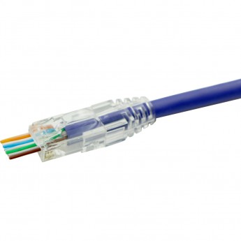 Разъем легкой оконцовки RJ-45 (8P8C) под витую пару HYPERLINE PLEZ-8P8C-UA-C5-100 100 шт.