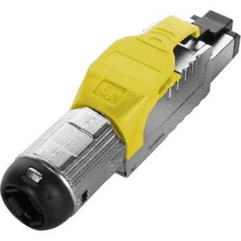 Разъем полевой оконцовки RJ-45 (8P8C) под витую пару HYPERLINE PLUE-8P8C-S-C6A-SH-YL