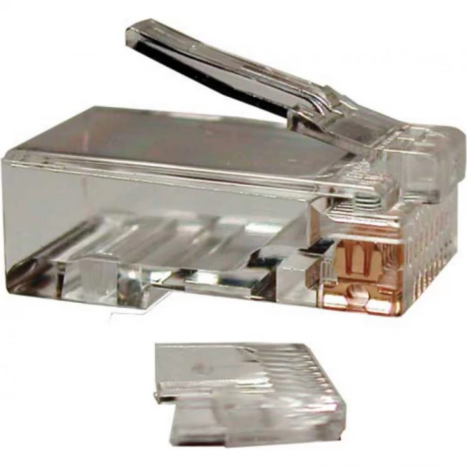 Разъем RJ-45(8P8C) под витую пару HYPERLINE PLUG-8P8C-U-C3-100 49344 Разъем RJ-45(8P8C) под витую пару HYPERLINE PLUG-8P8C-U-C3-100 49344