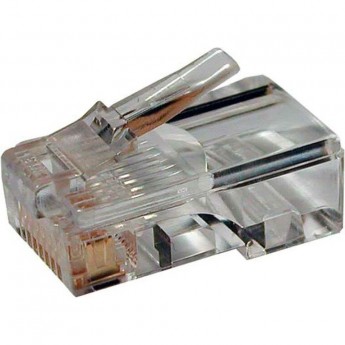 Разъем RJ-45(8P8C) под витую пару HYPERLINE PLUG-8P8C-U-C5-100
