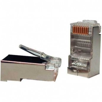 Разъем RJ-45(8P8C) под витую пару HYPERLINE PLUG-8P8C-U-C5-SH-100 100 шт