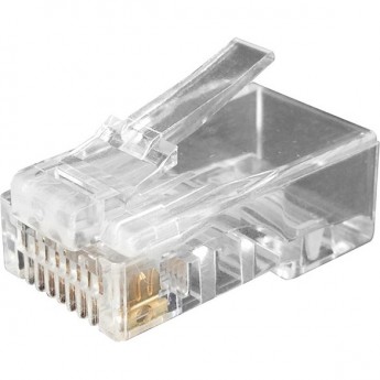 Разъем RJ-45(8P8C) под витую пару HYPERLINE PLUG-8P8C-U-C6-100 100 шт