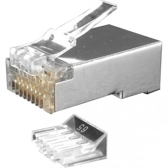 Разъем RJ-45(8P8C) под витую пару HYPERLINE PLUG-8P8C-UV-C6-SH-100 100 шт