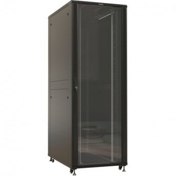Шкаф напольный HYPERLINE TTBR-4788-AS-RAL9004 19-дюймовый 47 2277x800х800 мм передняя дверь стеклянная, задняя дверь сплошная ручка с замком 2 вертикальных кабельных организатора черный Шкаф напольный HYPERLINE TTBR-4788-AS-RAL9004 19-дюймовый 47 2277x800х800 мм передняя дверь стеклянная, задняя дверь сплошная ручка с замком 2 вертикальных кабельных организатора черный